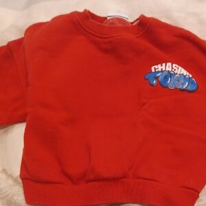Zara Baby Sweatshirt, Red Graphic Sweatshirt Fits Size 9-12m